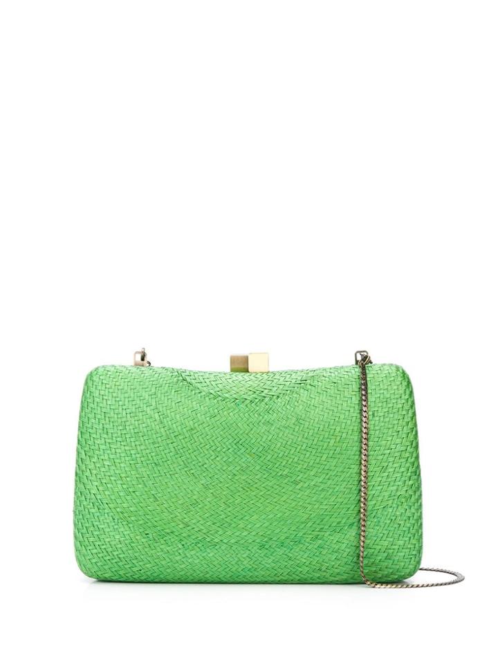 Serpui Woven Clutch Bag - Green