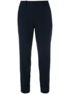 Closed Cropped Suit Trousers - Blue