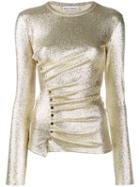 Paco Rabanne Metallic Ruched Top - Gold