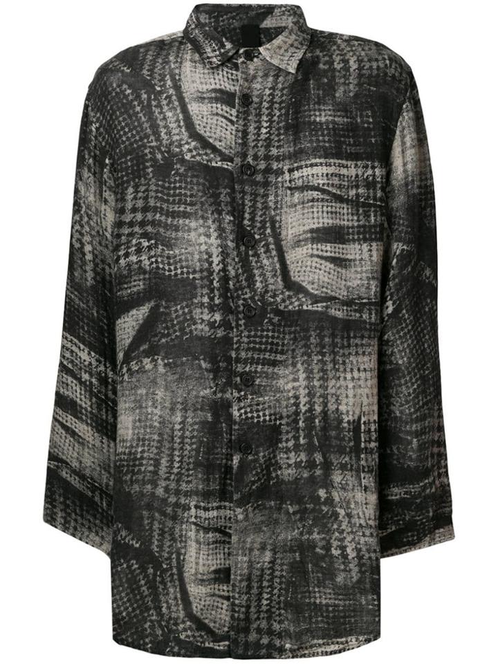 Forme D'expression Graphic Print Long-sleeve Shirt - Black