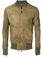 Giorgio Brato Zipped Leather Jacket - Brown