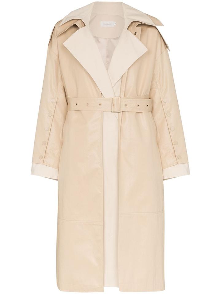 Low Classic Belted Cotton Btrench Coat - Neutrals
