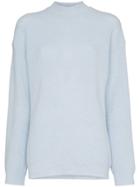 Nanushka Cloud High Neck Knitted Top - Blue