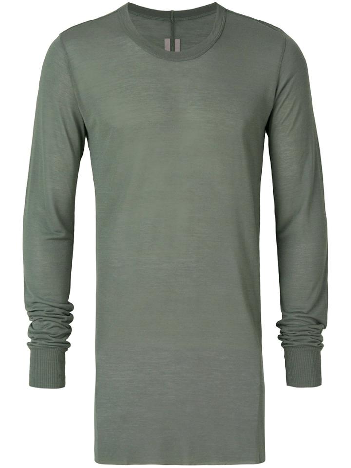 Rick Owens Longline Jersey Top - Green