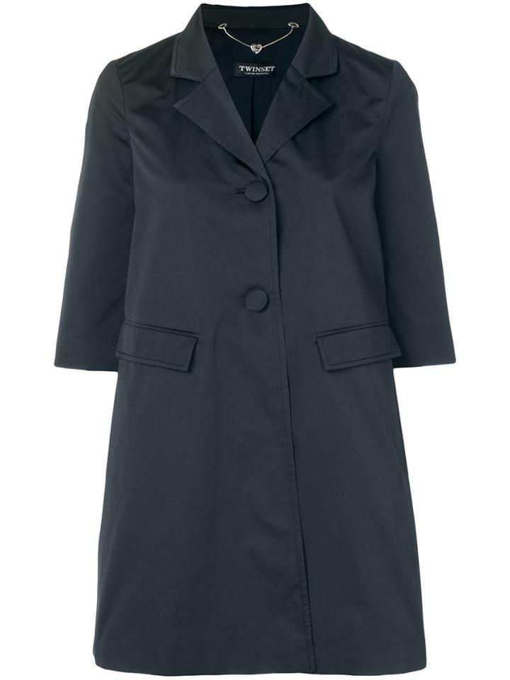Twin-set Short Sleeve Coat - Black