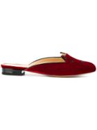 Charlotte Olympia Kitty Slippers - Red