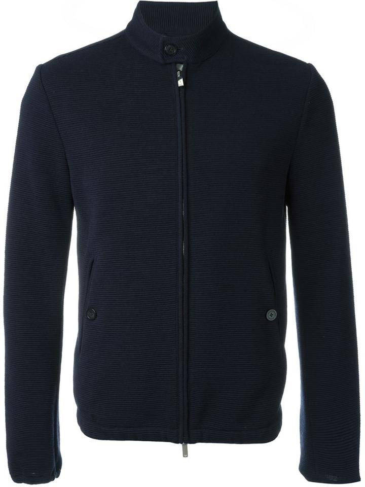 Emporio Armani Band Collar Bomber Jacket