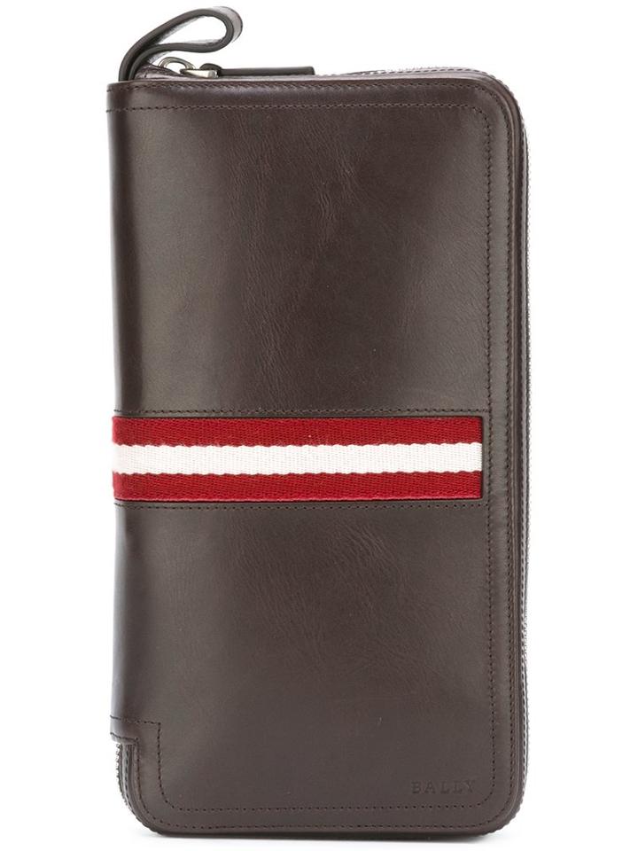 Bally Striped Zipped Wallet
