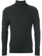 Etro Turtleneck Jumper, Men's, Size: Small, Green, Wool