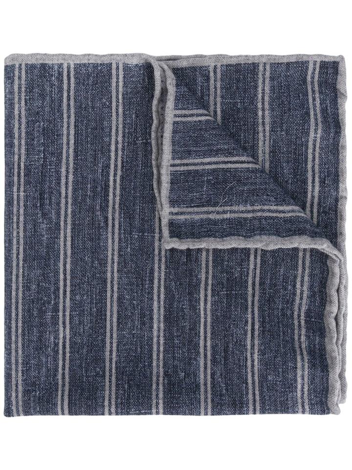 Eleventy Denim Look Scarf - Green
