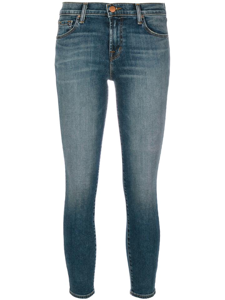 J Brand Mid Rise Capri Jeans - Blue