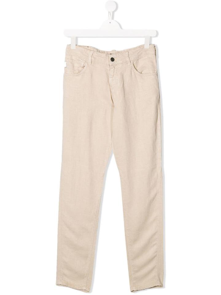 Emporio Armani Kids Five-pocket Trousers - Neutrals