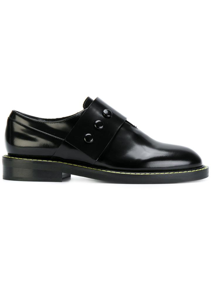 Marni Tab Buckle Loafers - Black