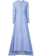 Rosie Assoulin Buttoned Maxi Asymmetric Gown
