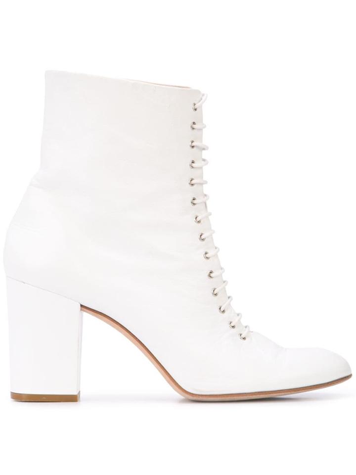 Jill Stuart Lace-up Ankle Boots - White