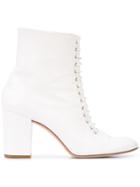 Jill Stuart Lace-up Ankle Boots - White