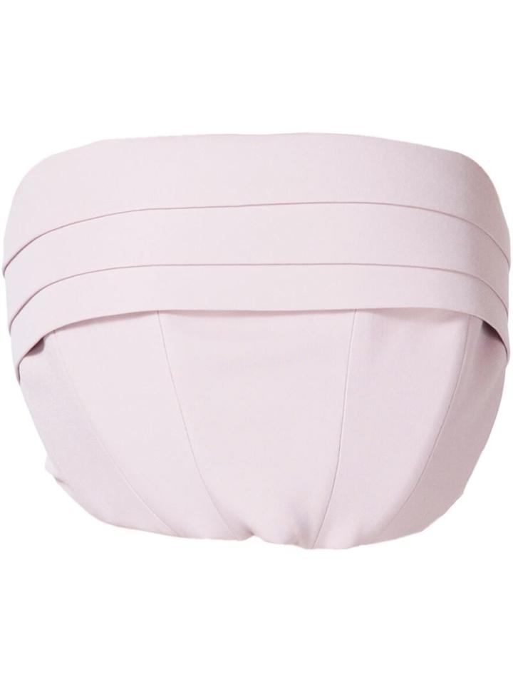 Brandon Maxwell Pleated Strapless Top