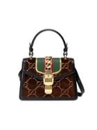 Gucci Brown Sylvie Gg Velvet Mini Bag