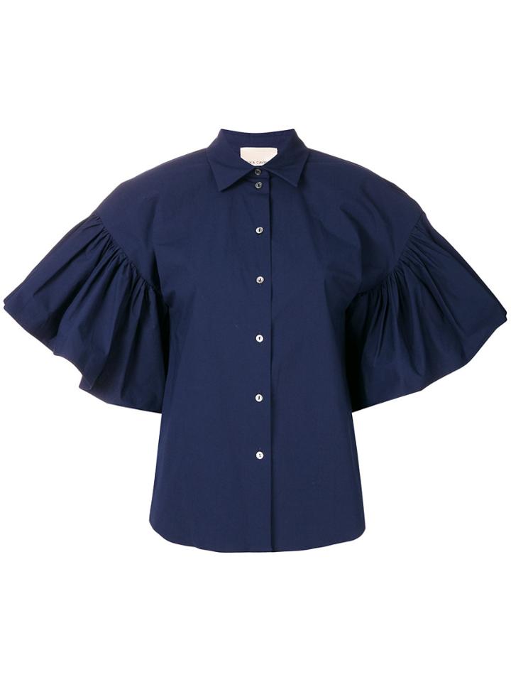 Erika Cavallini Flared Sleeve Shirt - Blue