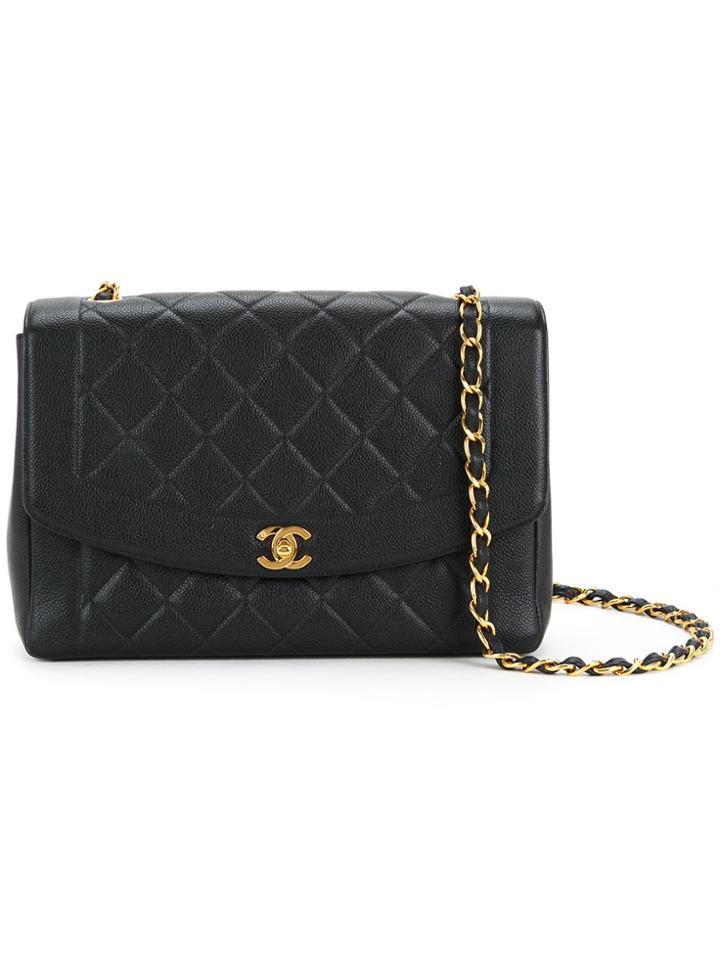 Chanel Vintage Diana 28 Bag - Black