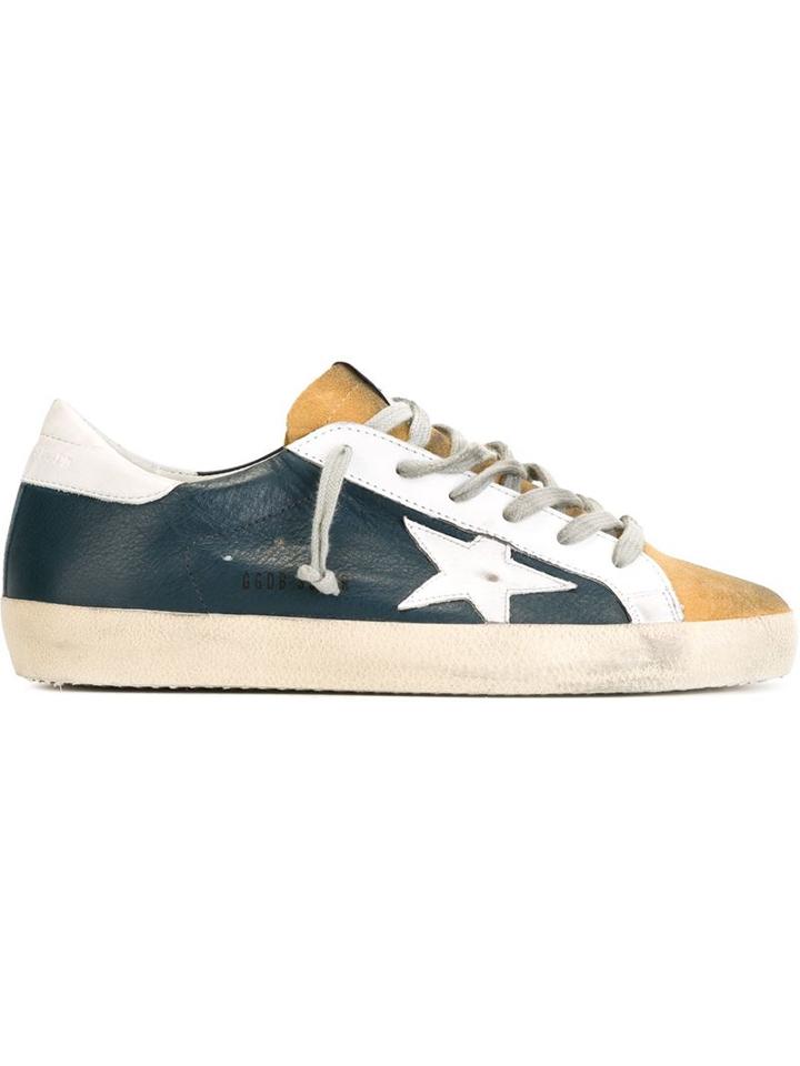 Golden Goose Deluxe Brand Super Star Sneakers, Women's, Size: 40, Blue, Leather/cotton/rubber