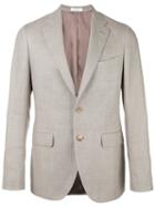 Boglioli Flap Pockets Blazer, Men's, Size: 52, Brown, Linen/flax/wool/acetate/cupro