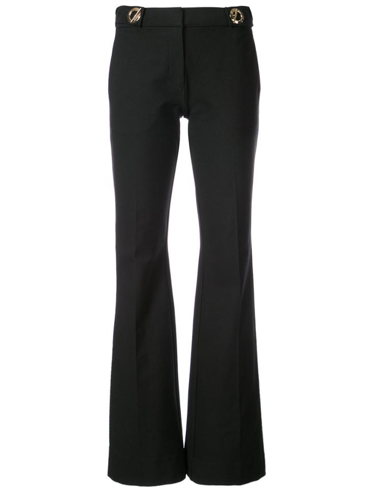 Derek Lam 10 Crosby Flare Trouser With Grommet Detail - Black