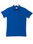 Armani Junior Teen Logo Polo Shirt - Blue