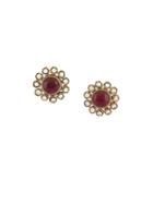 Chanel Vintage Floral Gripoix Clip-on Earrings
