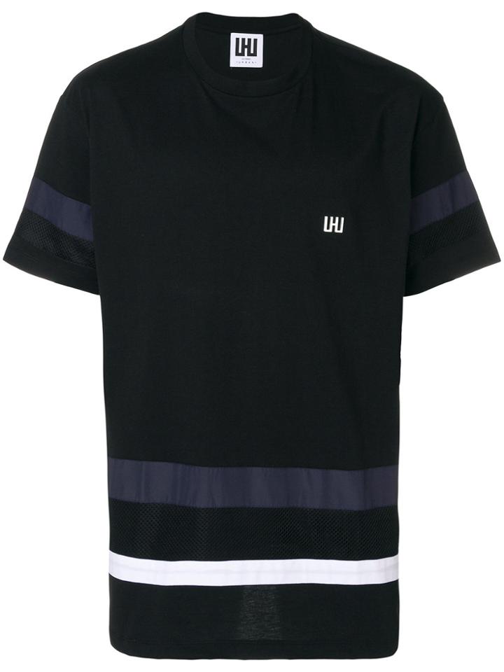 Les Hommes Urban Colour-block T-shirt - Black