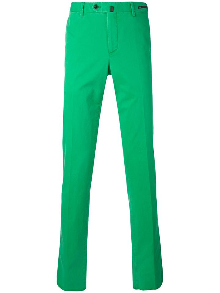 Pt01 - Slim-fit Trousers - Men - Cotton/spandex/elastane - 46, Green, Cotton/spandex/elastane