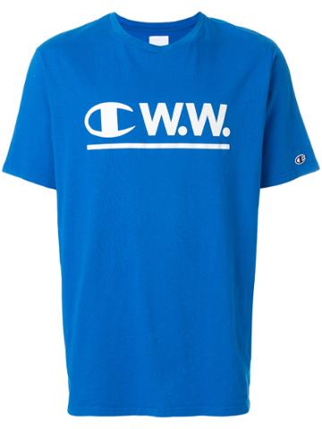 Champion X Wood Wood Logo T-shirt - Blue
