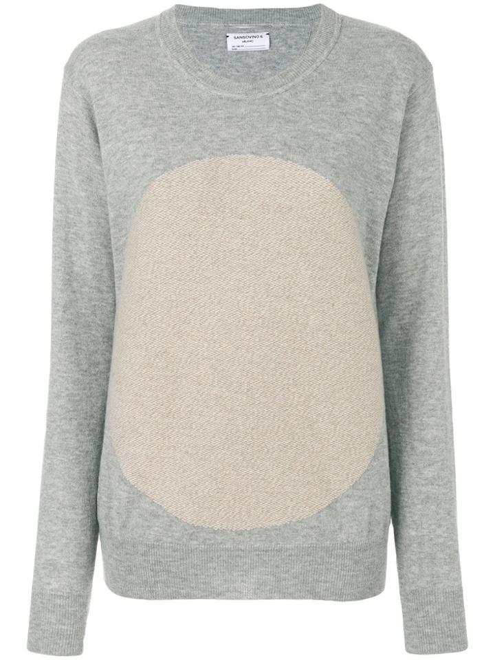 Sansovino 6 Geometric Patch Jumper - Grey