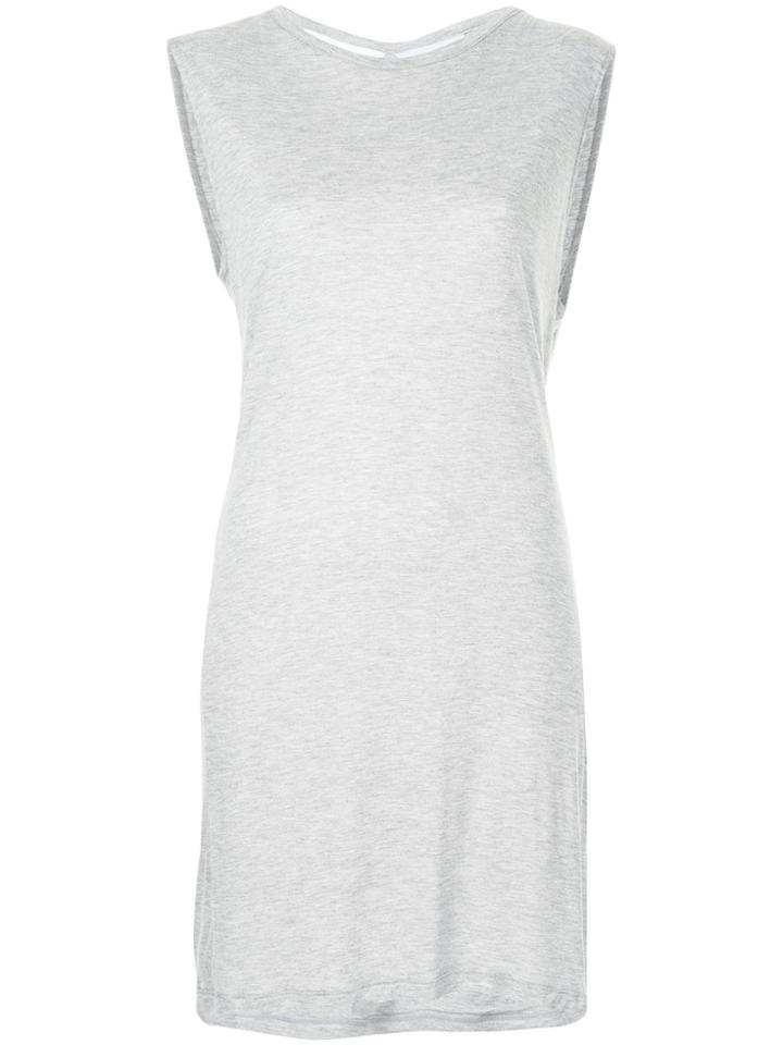 Kacey Devlin Back Cut-out Dress - Grey