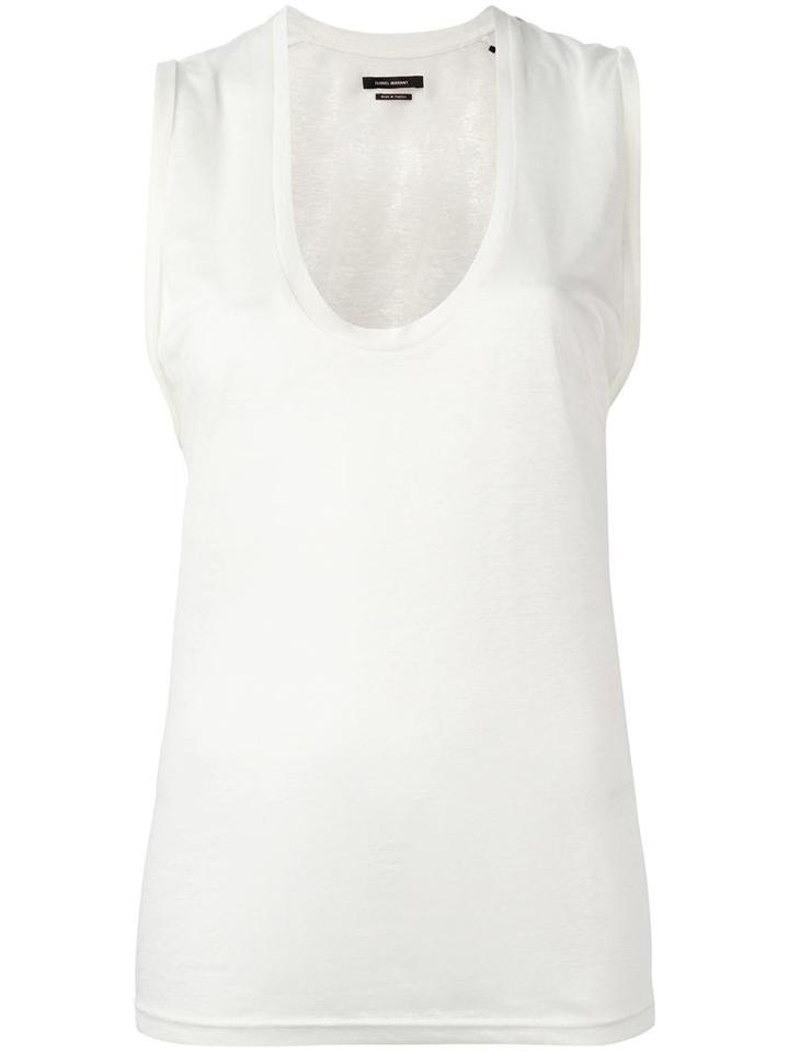 Isabel Marant Maik Tank Top, Women's, Size: Large, White, Linen/flax