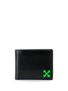 Off-white Embroidered Contrasting Arrows Bi-fold Wallet - Black