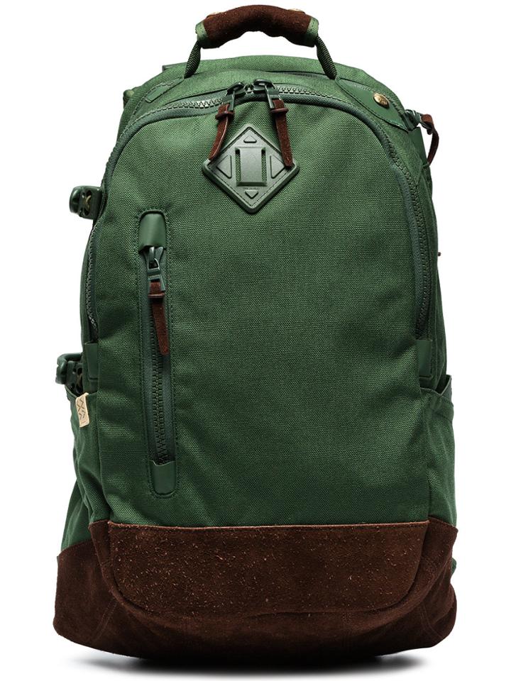 Visvim Green And Brown Cordura 20l Suede Backpack