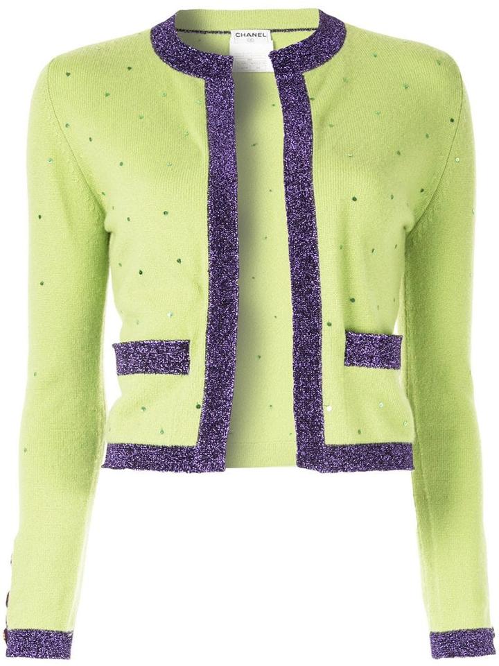 Chanel Pre-owned Long Sleeve Cardigan - Green