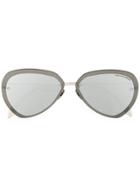 Alexander Mcqueen Oversized Metallic Sunglasses