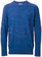 Hbns Jacquard Camouflage Sweatshirt, Men's, Size: Medium, Blue, Cotton