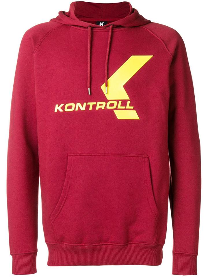Kappa Kontroll Logo Print Hoodie - Red