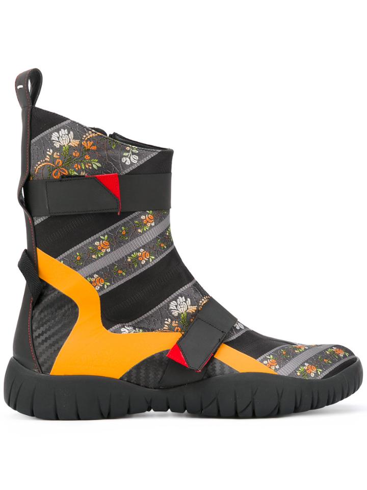 Maison Margiela Floral Ankle Boots - Black