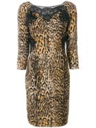 Blumarine Leopard Printed Dress - Brown