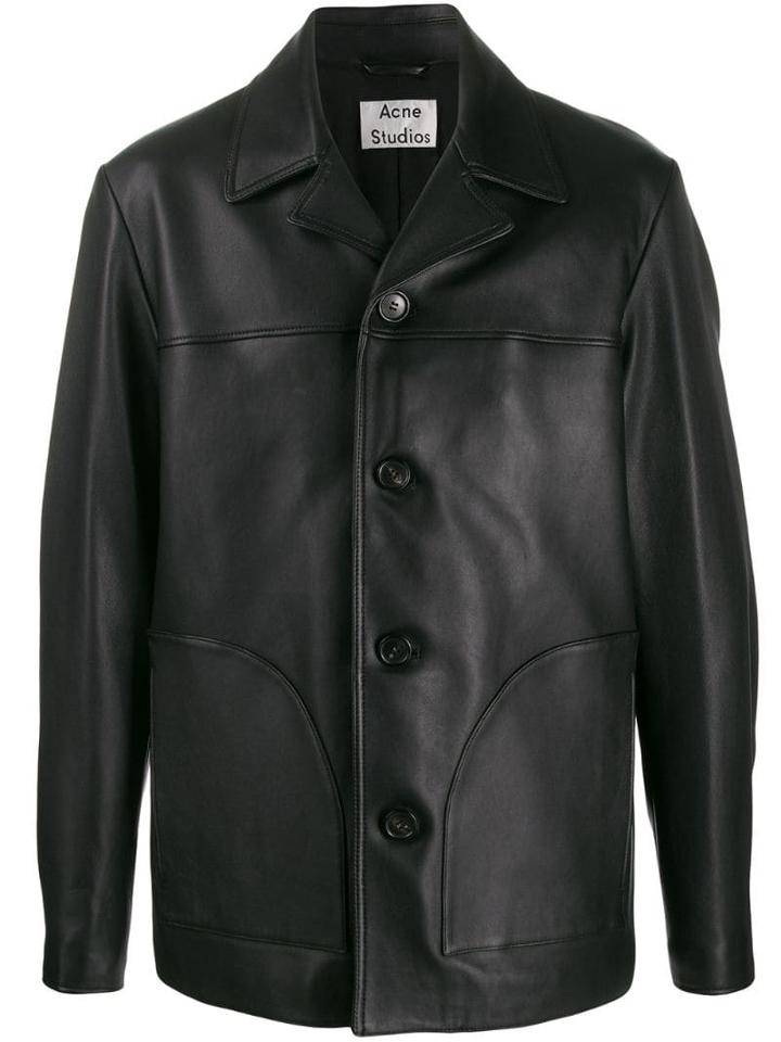 Acne Studios Straight Leather Jacket - Black