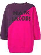 Marc Jacobs Logo Colour Block Sweatshirt - Pink & Purple