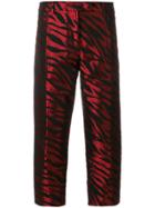 Alberto Biani Striped Jacquard Trousers - Red