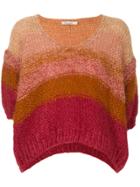 Mes Demoiselles Maika Knitted Poncho - Yellow & Orange