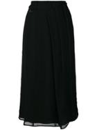 Carven Pleated Wrap Skirt - Black