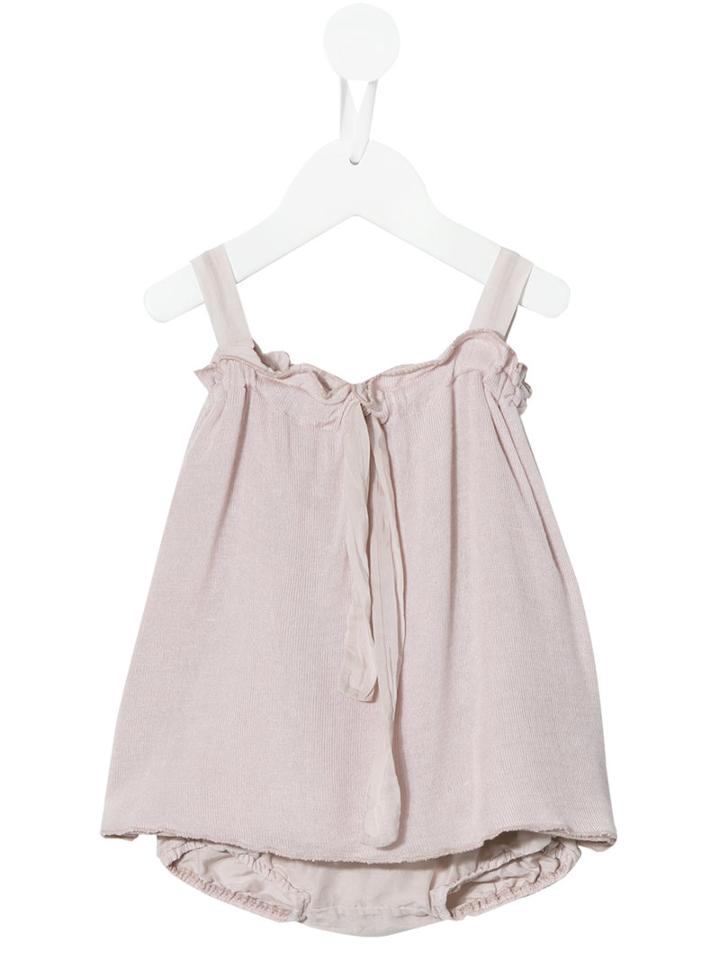 Opililai - Sleeveless Dress - Kids - Silk/cotton - 6-9 Mth, Pink/purple