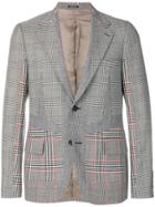 Alexander Mcqueen Prince Of Wales Patchwork Jacket - Grey